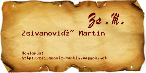 Zsivanović Martin névjegykártya